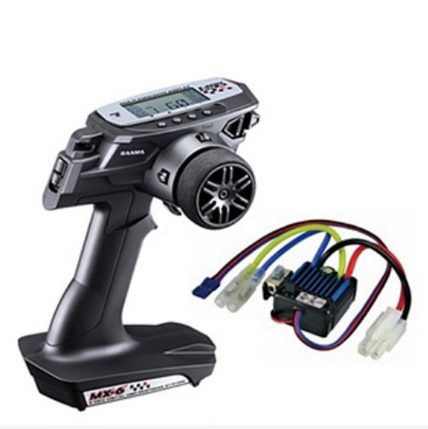 Sanwa MX6 BL-ASIA 101A32578A 2.4Ghz 3-Channel Transmitter with BL-SIGMA ESC/SRM-102 Servo/RX-391W Receiver