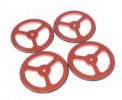 Serpent SER802831 Disk Set-up Wheels Orange (4)