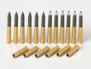 Tamiya 35191 - 1/35 U.S. M4 Sherman Brass 75mm Ammo. Set Projectiles