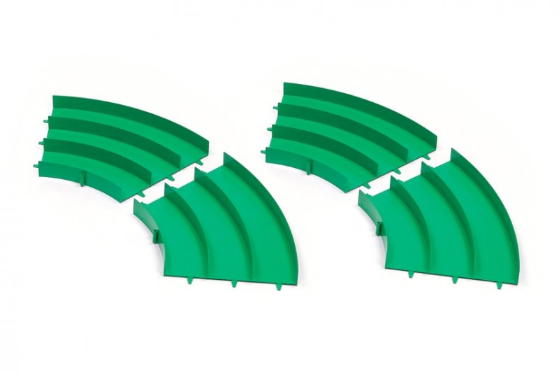 Tamiya 95491 - Curve Section Set (Green, 4 Pcs.)