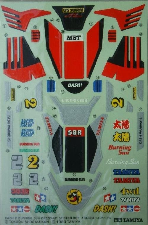 Tamiya 15038 - Dash-2 Burning Sun Sticker