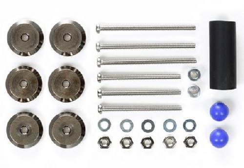 Tamiya 95018 - Gunmetal Adjust Mass Damper (2.5g x 6 pcs.)