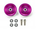 Tamiya 95541 - HG 19mm Lightweight Tapered Aluminum Ball-Race Rollers (Ringless/Purple)