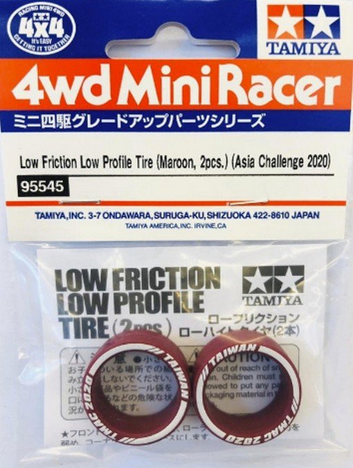 Tamiya 95545 - Low Friction Low Profile Tire (Maroon, 2pcs.) Asia Challenge TMAC 2020 Taiwan