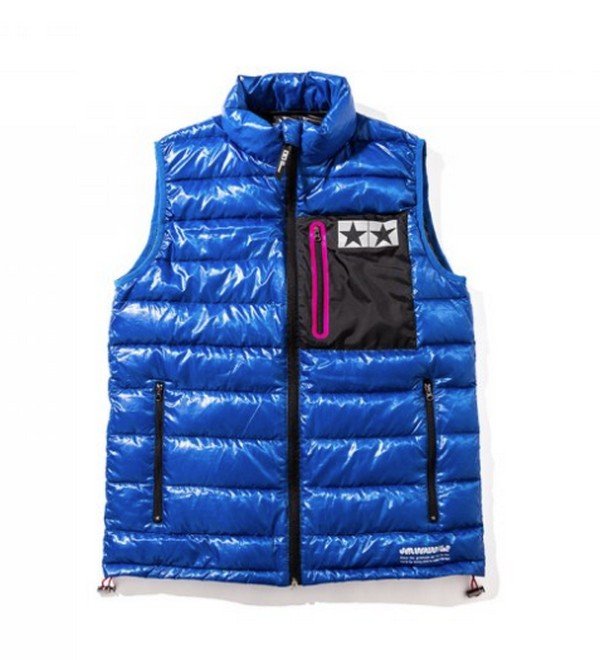 Tamiya 67399 - Jun Watanabe Tamiya Logo Down Gilet Blue S Size