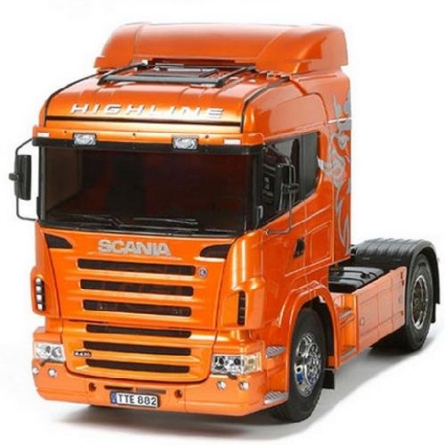 Tamiya 56338combo - 1/14 RC Scania R470 Highline Orange Edition Tractor Truck Full Operation Kit Super Combo 56338