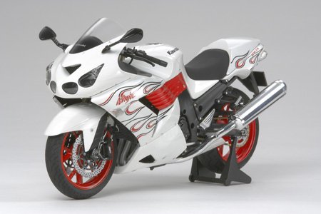 Tamiya 21084 - Kawasaki ZX-14 Pearl White- Finished Model Pearl Crystal