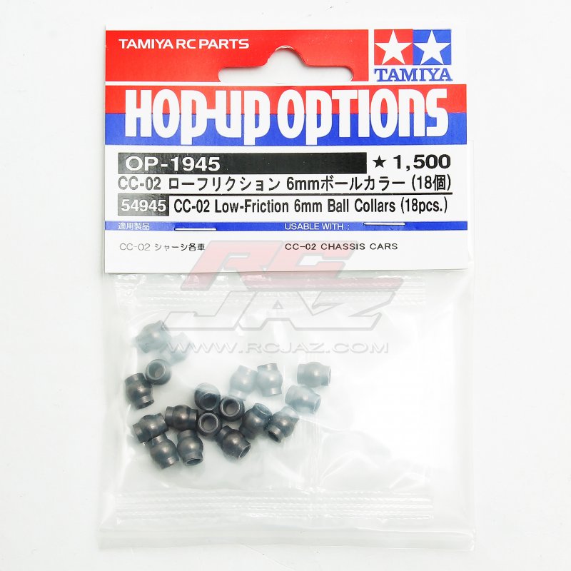 Tamiya 54945 - CC-02 Low-Friction LF 6mm Ball Collars (18 Pcs.) OP-1945