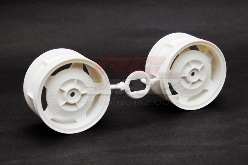 Tamiya 53086 - Star Dish Rear Wheel White (2) OP-86