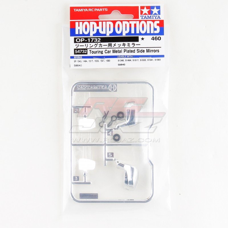 Tamiya 54732 - Touring Car Plated Side Mirrors OP-1732