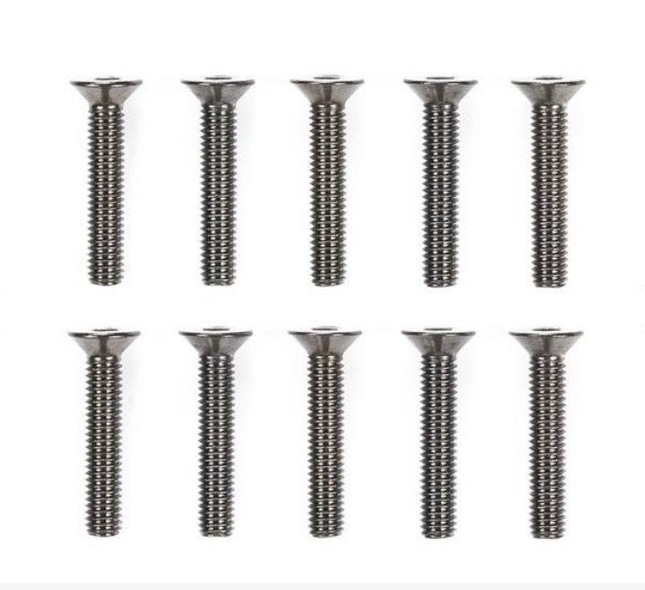 Tamiya 51633 - 3x16mm Countersunk Hex Head Screws (Steel, 10 Pcs.) SP-1633