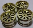 Tamiya 43006 - 1/14 GOLD MAG WHEEL SET (F&R)