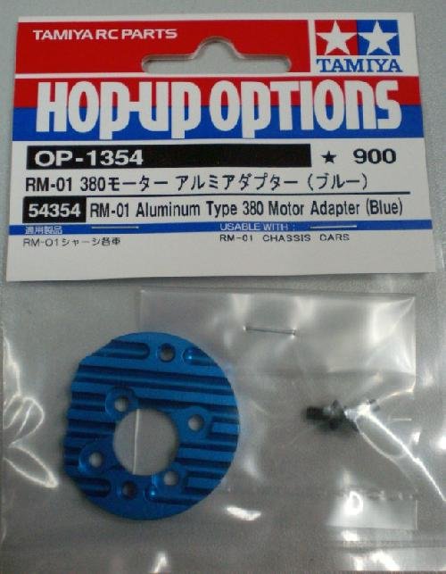 Tamiya 54354 - RM-01 Aluminium 380 Motor Adapter /Blue OP-1354