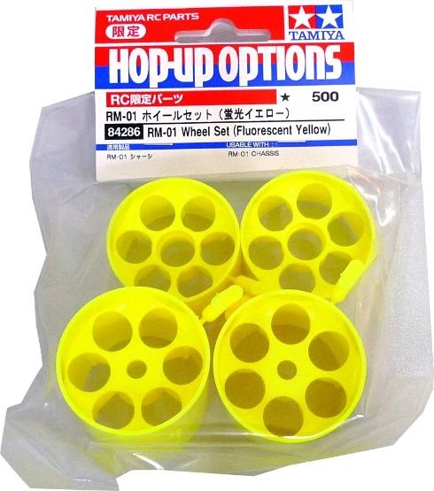 Tamiya 84286 - RC RM-01 Wheels Set (Fluorescent Yellow)