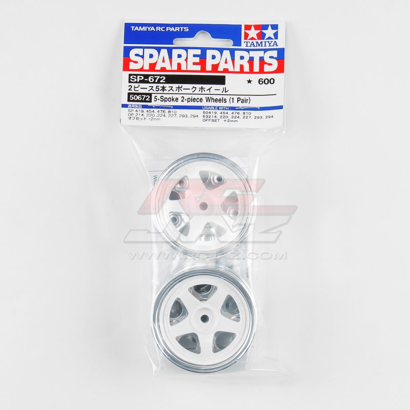 Tamiya 50672 - 5-Spoke 2-piece Wheels *2 SP-672