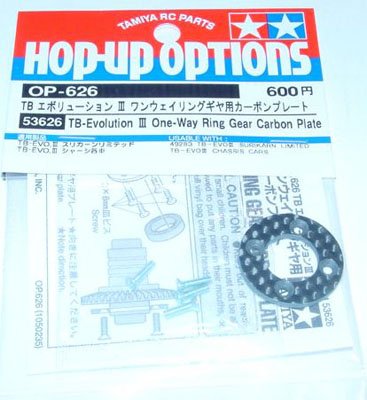 Tamiya 53626 - Oneway 3-Ring Gear Carbon Plate RC TB EVO OP-626