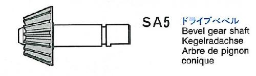 Tamiya 5455010 - Bevel Gear Shaft (SA5) for 56305