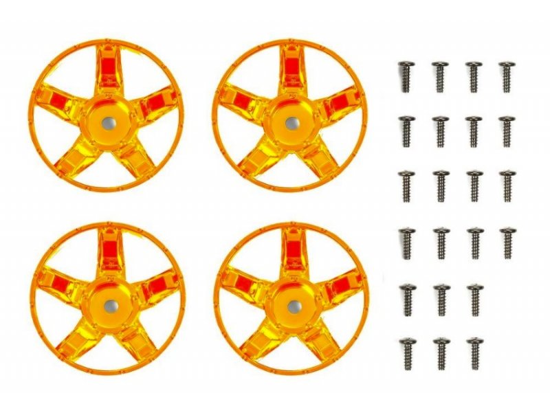 Tamiya 47415 - WR-02CB S-Parts Spokes (Orange Plated)