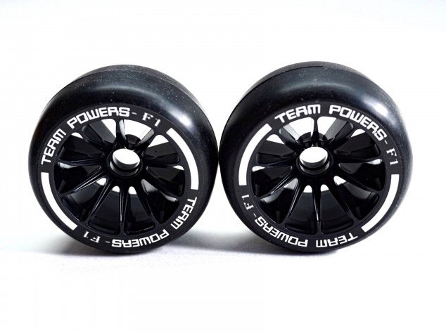 Team Powers 1:10 F1 Rubber Front Tire Set- ( Pre-Glued, Medium, 1set 2pcs) (TP-FPG_F1GF)