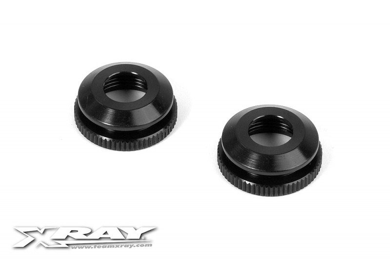 XRAY 358142 Aluminum Shock Body Nut for Shock Boot (2)