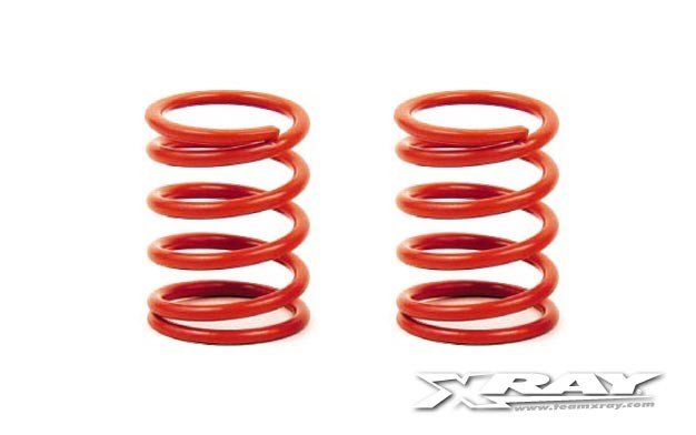 XRAY 338288 Springs - Set D=1.9 (35 LB) Light Red - Hard - Rear (2)