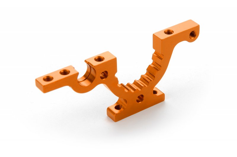 XRAY 302764-O - T4f Aluminium Lower Adjustment Bulkhead - Front Right - Orange