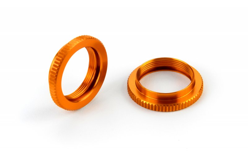 XRAY 308044-O - Ulp Aluminium Shock Adjustable Nut - V2 - Orange (2)