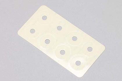 Yokomo ZR-BMP6TB Thin body mount patch (for reinforcing body mount holes/?6x0.2 mm)