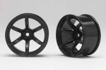 Yokomo RP-6213B8A RP Drift Wheel 6spoke 01 offset 8 Black